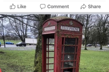 Phone box being removed - 16th March 2023